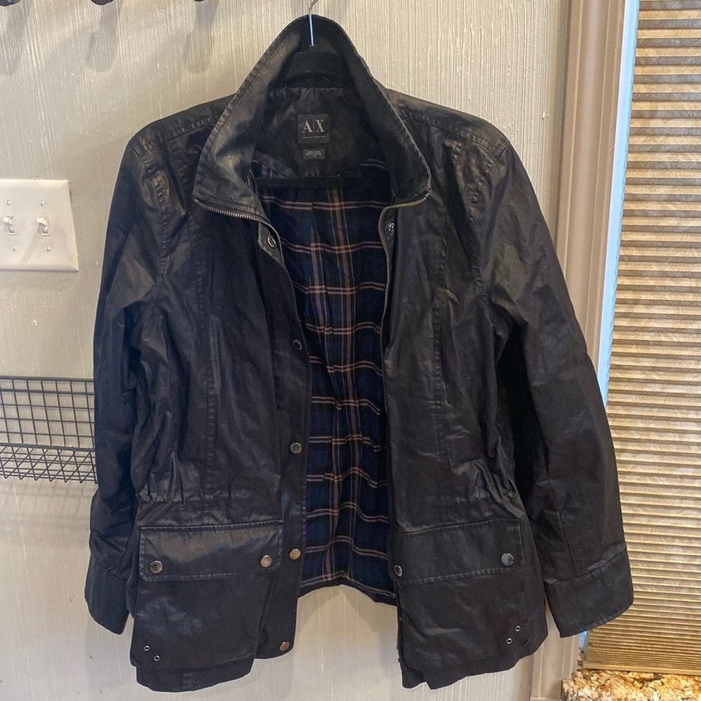 Woman’s Zip up Armani Exchange rain coat
